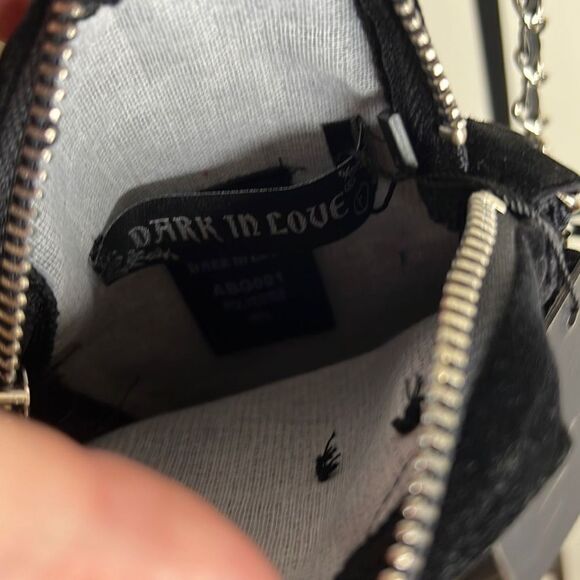 Dolls Kill Dark In Love Gothic Coffin Crossbody Bag NWT - Picture 4 of 6